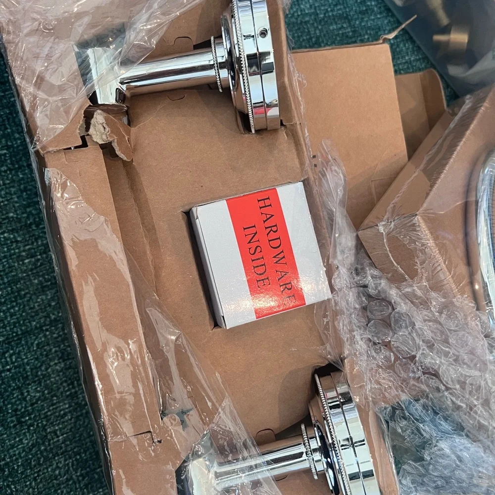 Restoration Hardware Chrome Towel Ring Set